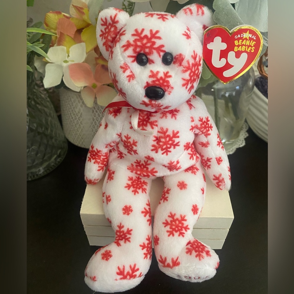 🆕🎄 RETIRED RARE TY BEANIE BABY BEAR “SNOWBELLES”. MWMT!